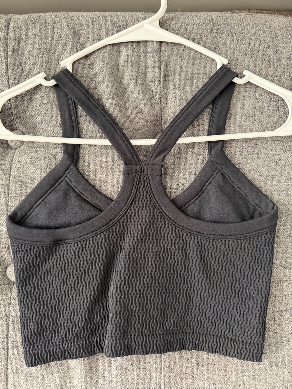 **NWT Textured Black Racerback Sports Bra Size small - Picture 2 of 4